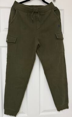 Polo Ralph Lauren - Boys - Fleece Cargo Joggers Pants - Large 12/14 - Green